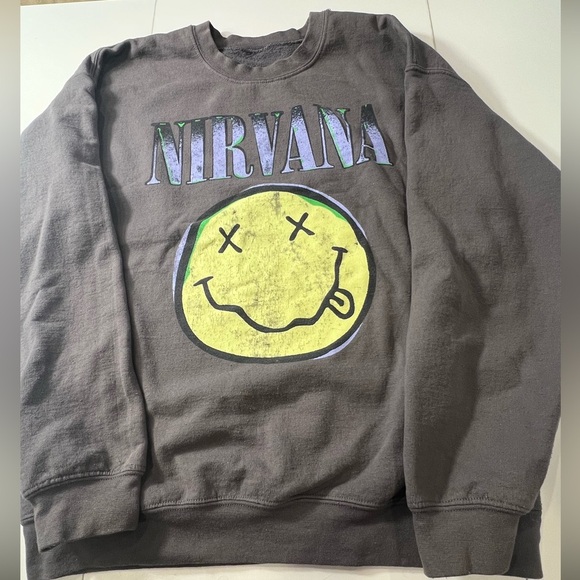 ✨NIRVANA Gray Crewneck Sweater Iconic Design - Picture 7 of 7
